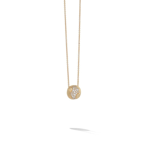 Africa Collection 18K Yellow Gold and Diamond Medium Pendant Necklace