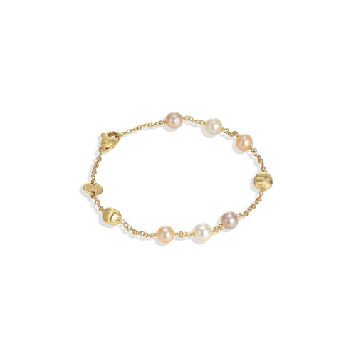 Marco Bicego Jewelry - Africa Pearl Collection 18K Yellow Gold and Single Strand Bracelet | Manfredi Jewels