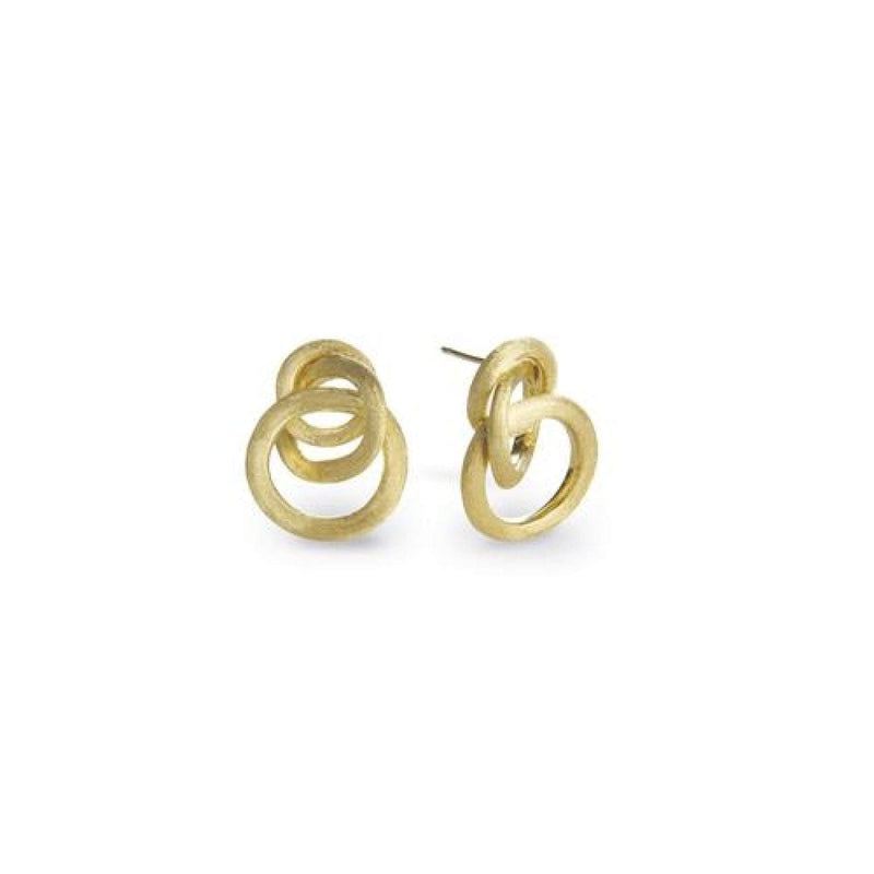 Marco Bicego Jewelry - Jaipur 18k hand engraved yellow gold stud earrings | Manfredi Jewels