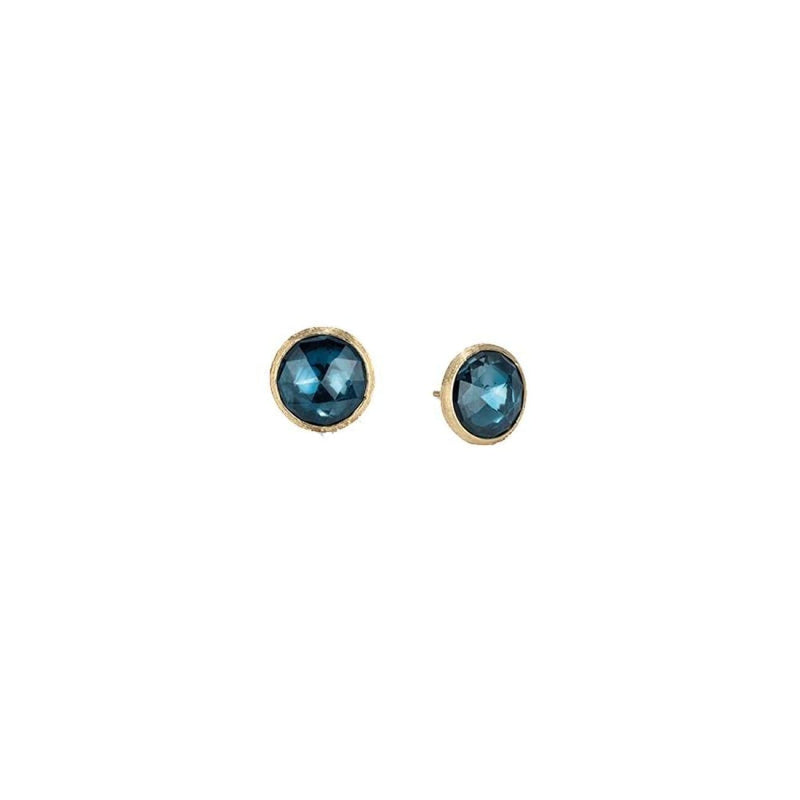Marco Bicego Jewelry - Jaipur 18K YG London Blue Topaz Stud Earrings | Manfredi Jewels