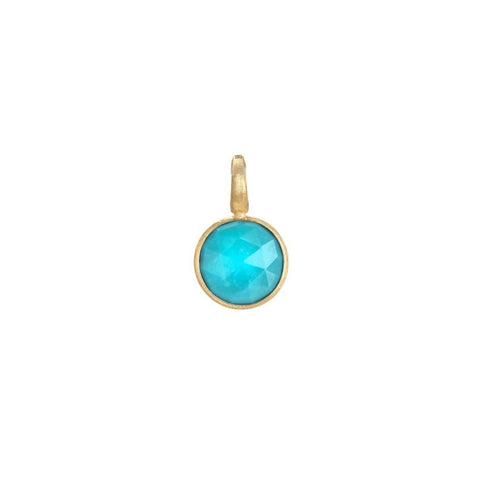 Jaipur Collection 18K Small Stackable Turquoise Pendant