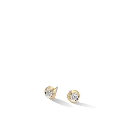 Jaipur Collection 18K Yellow and White Gold Diamond Stud Earrings