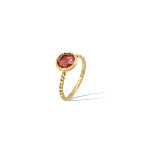 JAIPUR COLOR COLLECTION - 18K GOLD PINK TOURMALINE AND DIAMOND STACKABLE RING