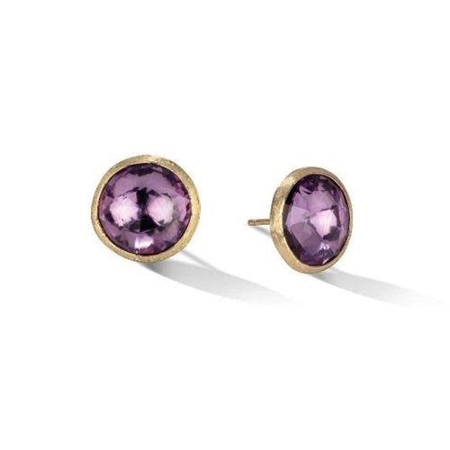 Marco Bicego Jewelry - Jaipur Color Collection 18K Yellow Gold and Amethyst Large Stud | Manfredi Jewels
