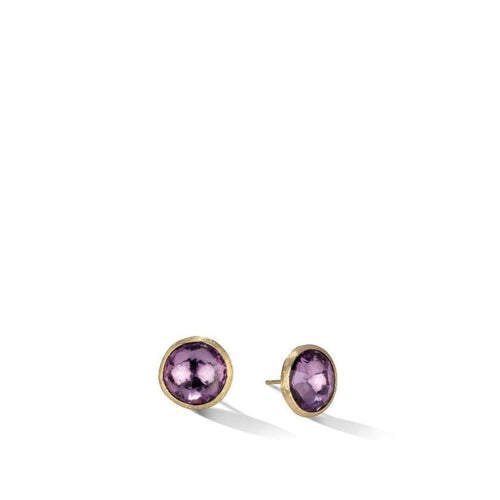 Marco Bicego Jewelry - Jaipur Color Collection 18K Yellow Gold and Amethyst Large Stud | Manfredi Jewels