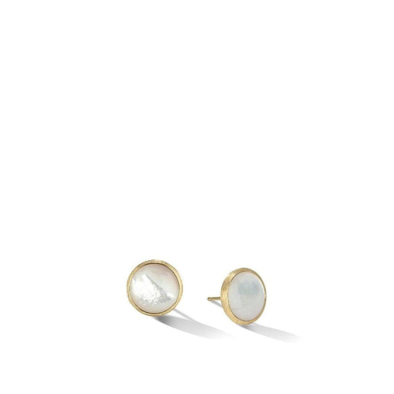 Marco Bicego Jewelry - Jaipur Color Collection 18K Yellow Gold and Mother of Pearl Large Stud | Manfredi Jewels