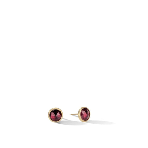 Jaipur Color Collection 18K Yellow Gold Garnet Stud Earrings