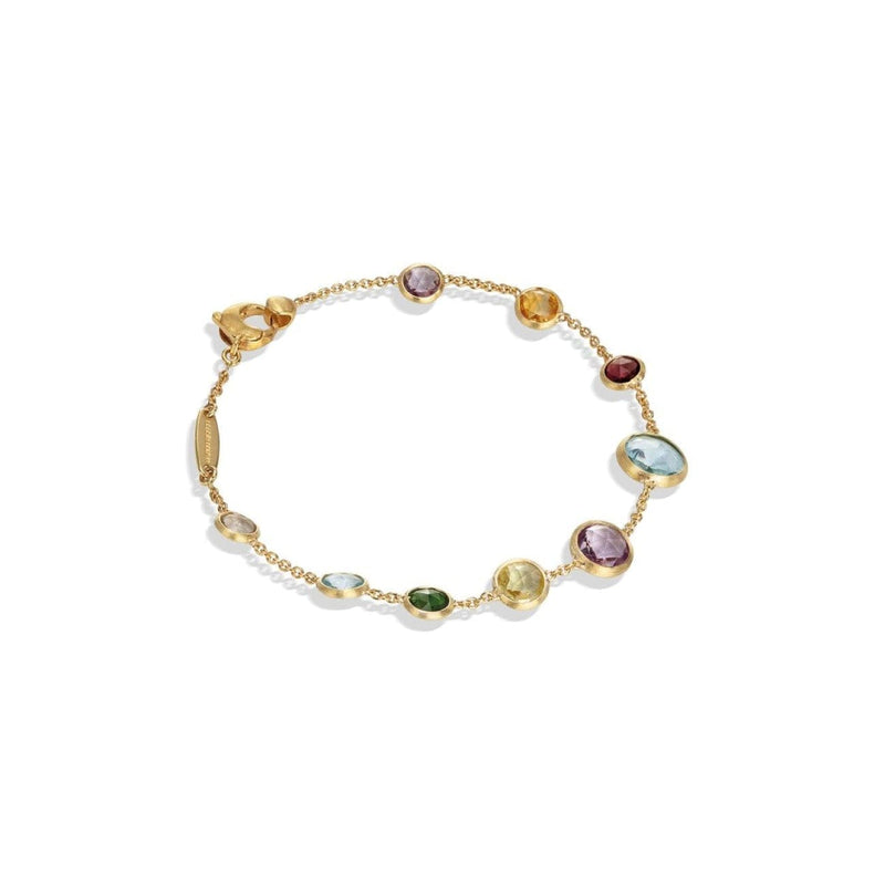 marco bicego jaipur color collection 18k yellow gold mixed gemstone single strand bracelet jewelry manfredi jewels