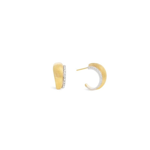 Lucia 18K Yellow Gold and Diamond Small Hoop Earrings