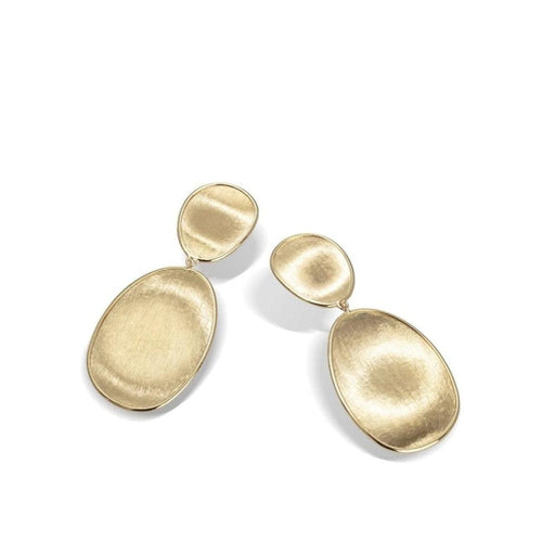 Marco Bicego Jewelry - Lunaria Collection 18K Yellow Gold Small Double Drop Earrings | Manfredi Jewels