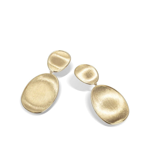 Marco Bicego Jewelry - Lunaria Collection 18K Yellow Gold Small Double Drop Earrings | Manfredi Jewels