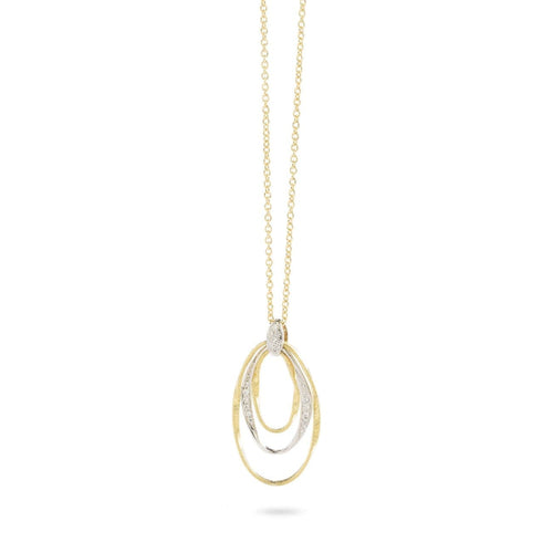 Marco Bicego Jewelry - MARRAKECH ONDE 18K YELLOW GOLD AND DIAMOND HAND TWISTED NECKLACE | Manfredi Jewels