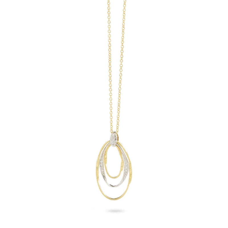 Marco Bicego Jewelry - MARRAKECH ONDE 18K YELLOW GOLD AND DIAMOND HAND TWISTED NECKLACE | Manfredi Jewels