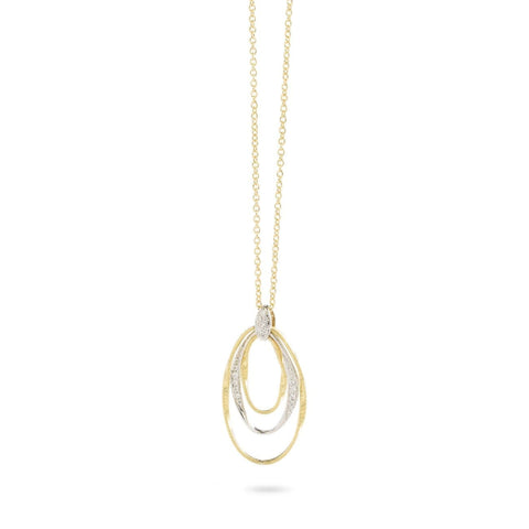 MARRAKECH ONDE 18K YELLOW GOLD AND DIAMOND HAND TWISTED NECKLACE