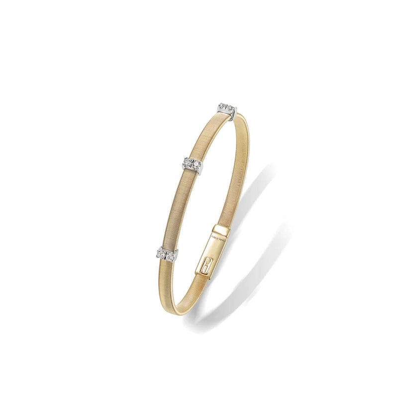 Marco Bicego Jewelry - Masai Collection 18K Yellow Gold And Diamond Single Strand Bracelet | Manfredi Jewels
