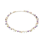 Marco Bicego Jewelry - Paradise Collection 18K Yellow Gold Amethyst and Mixed Gemstone Single Strand Necklace | Manfredi Jewels