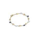 Marco Bicego Jewelry - Paradise Collection 18K Yellow Gold Iolite and Blue Topaz Single Strand Bracelet | Manfredi Jewels