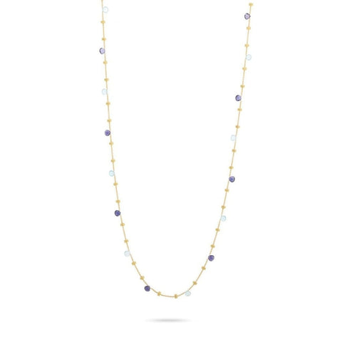 Paradise Iolite and Blue Topaz Long Necklace