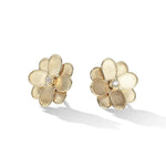 Marco Bicego Jewelry - Petali Collection 18K Yellow Gold and Diamond Flower Stud Earrings | Manfredi Jewels