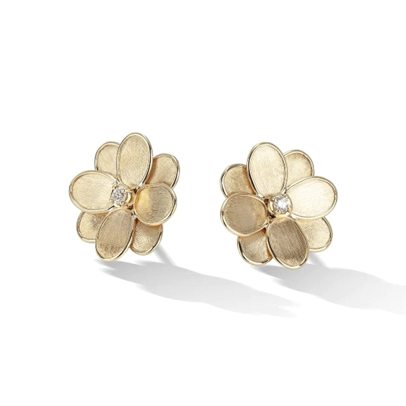 Petit Garden Medium Studs: 18k White Gold & Diamonds