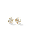 Marco Bicego Jewelry - Petali Collection 18K Yellow Gold and White Mother of Pearl Flower Stud Earrings | Manfredi Jewels