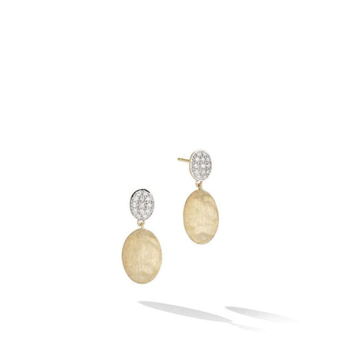 Marco Bicego Jewelry - Siviglia Collection 18K Yellow Gold and Diamond Drop Earrings | Manfredi Jewels
