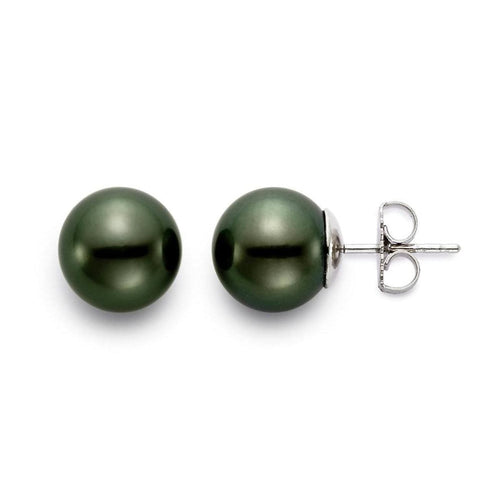 Mastoloni Jewelry - 10MM TAHITIAN CULTURED PEARL STUD EARRINGS | Manfredi Jewels