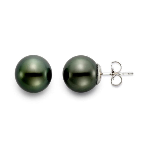 Mastoloni Jewelry - 11MM TAHITIAN CULTURED PEARL STUD EARRINGS | Manfredi Jewels