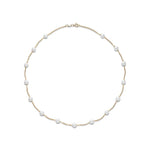Mastoloni Jewelry - 14KT YELLOW GOLD TINCUP NECKLACE WITH 15 FRESHWATER PEARL | Manfredi Jewels