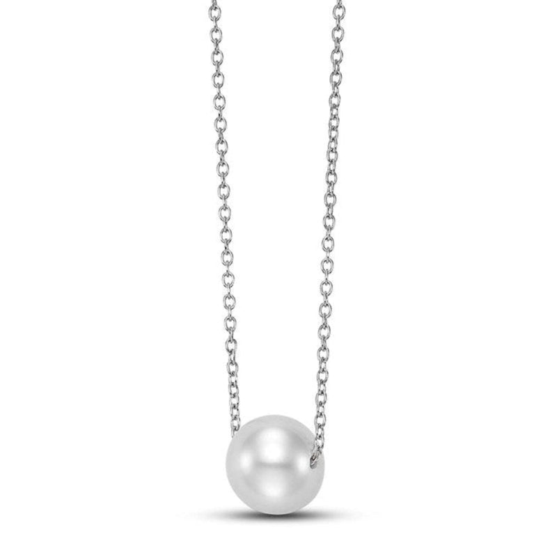 Mastoloni Jewelry - FLOATING PEARL PENDANT NECKLACE | Manfredi Jewels