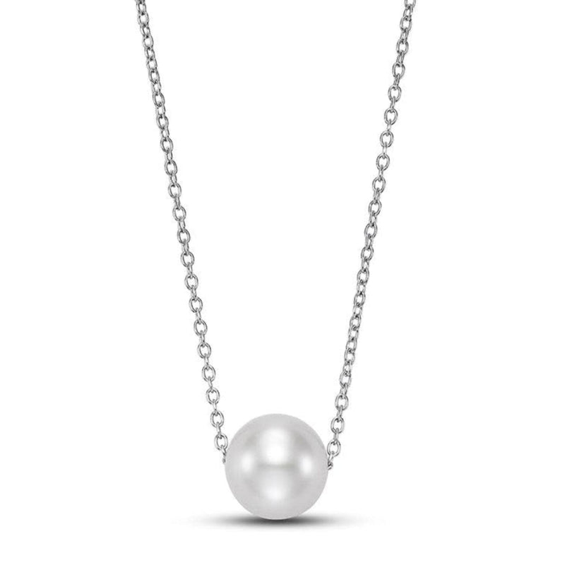 Mastoloni Jewelry - FLOATING PEARL PENDANT NECKLACE | Manfredi Jewels