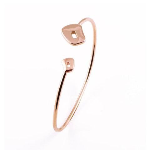 Puzzle bangle in rose gold
