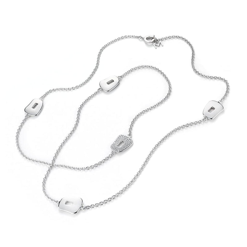 Mattioli Jewelry - Puzzle chanel necklace in white gold and diamonds | Manfredi Jewels
