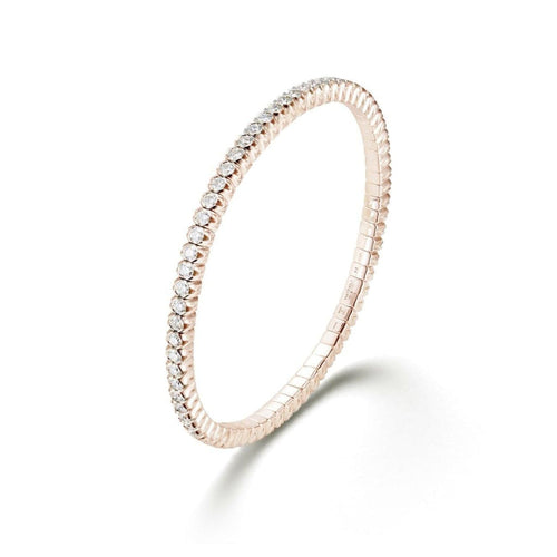 Mattioli Jewelry - XBAND EXPANDABLE BRACLET IN ROSE GOLD AND WHITE DIAMOND | Manfredi Jewels