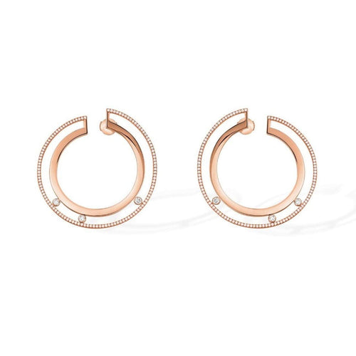 Messika Jewelry - Boucles Hoop Earrings - White Gold | Manfredi Jewels
