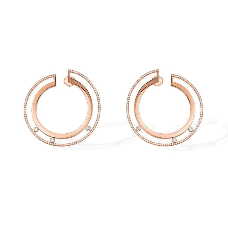 Messika Jewelry - Boucles Hoop Earrings - White Gold | Manfredi Jewels