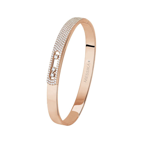 Messika Jewelry - BRACELET DIAMOND ROSE GOLD MOVE NOA PAVÉ BANGLE | Manfredi Jewels