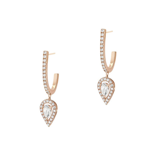 Messika Jewelry - JOY HOOP PEAR DIAMOND EARRINGS | Manfredi Jewels