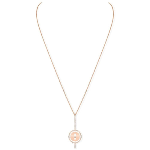 Messika Jewelry - Lucky Move Arrow Necklace Pink Gold | Manfredi Jewels