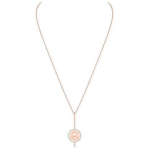 Lucky Move Arrow Necklace - Pink Gold