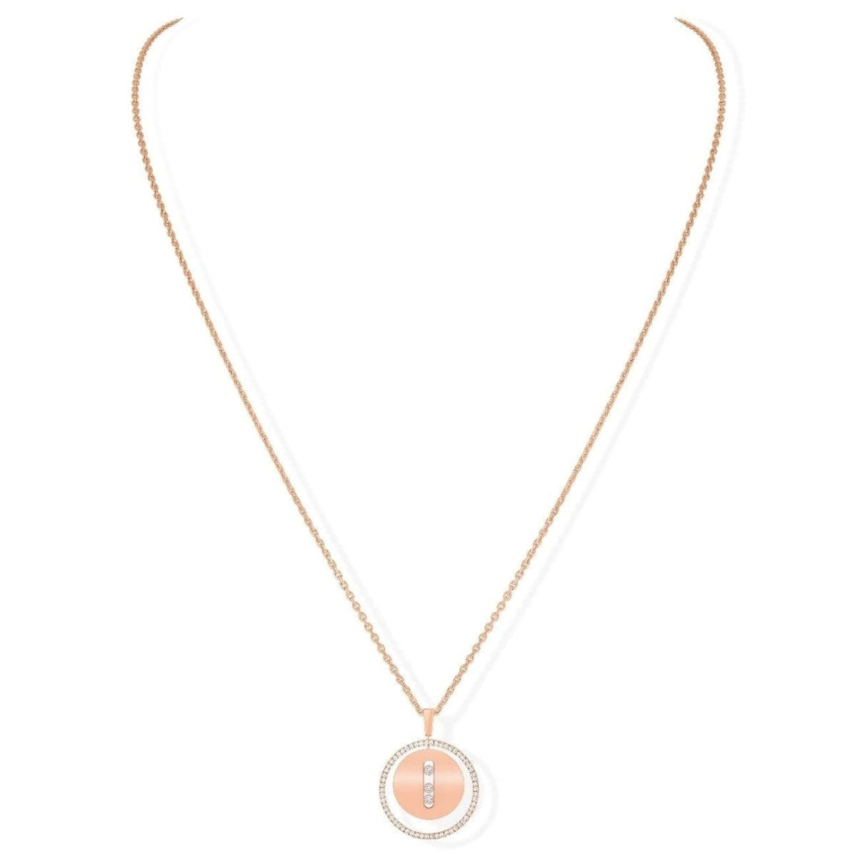 Messika Jewelry - Lucky Move Sm Necklace-Pink Gold | Manfredi Jewels