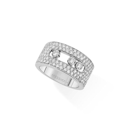 Messika Jewelry - Move Pavé Medium Ring White Gold | Manfredi Jewels