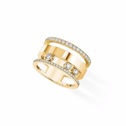 MOVE ROMANE LARGE RING - YELLOW GOLD