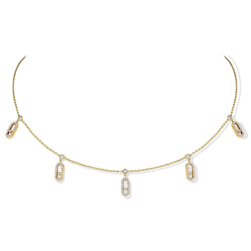 Messika Jewelry - MOVE UNO PAVÉ DROP PENDANT CHOKER | Manfredi Jewels