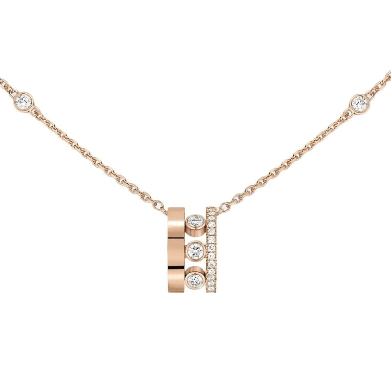 Messika Jewelry - NECKLACE DIAMOND ROSE GOLD MOVE ROMANE PENDANT | Manfredi Jewels