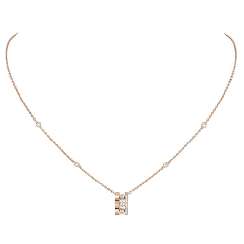 Messika Jewelry - NECKLACE DIAMOND ROSE GOLD MOVE ROMANE PENDANT | Manfredi Jewels