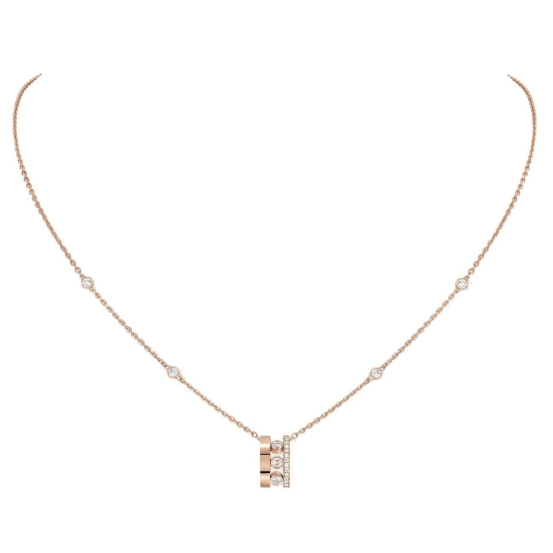 Messika Jewelry - NECKLACE DIAMOND ROSE GOLD MOVE ROMANE PENDANT | Manfredi Jewels