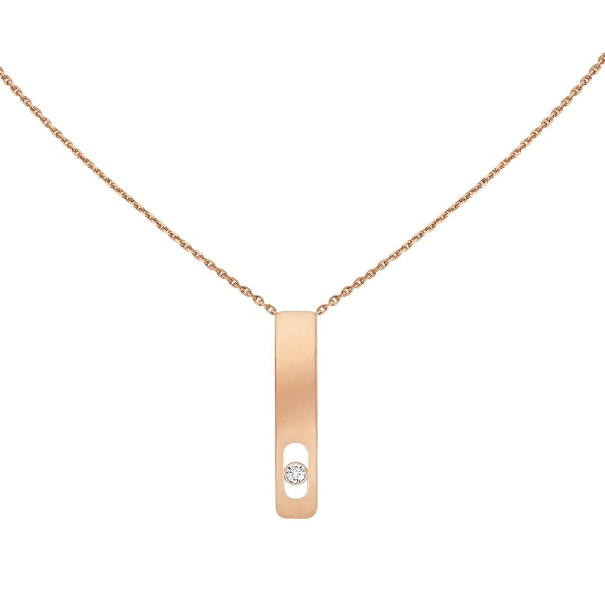 Messika Jewelry - NECKLACE DIAMOND ROSE GOLD MY FIRST DIAMOND | Manfredi Jewels