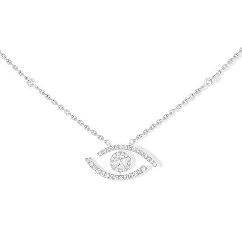 Messika Jewelry - NECKLACE DIAMOND WHITE GOLD LUCKY EYE PAVÉ | Manfredi Jewels