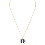 Messika Jewelry - NECKLACE DIAMOND YELLOW GOLD LAPIS LAZULI LUCKY MOVE MM | Manfredi Jewels